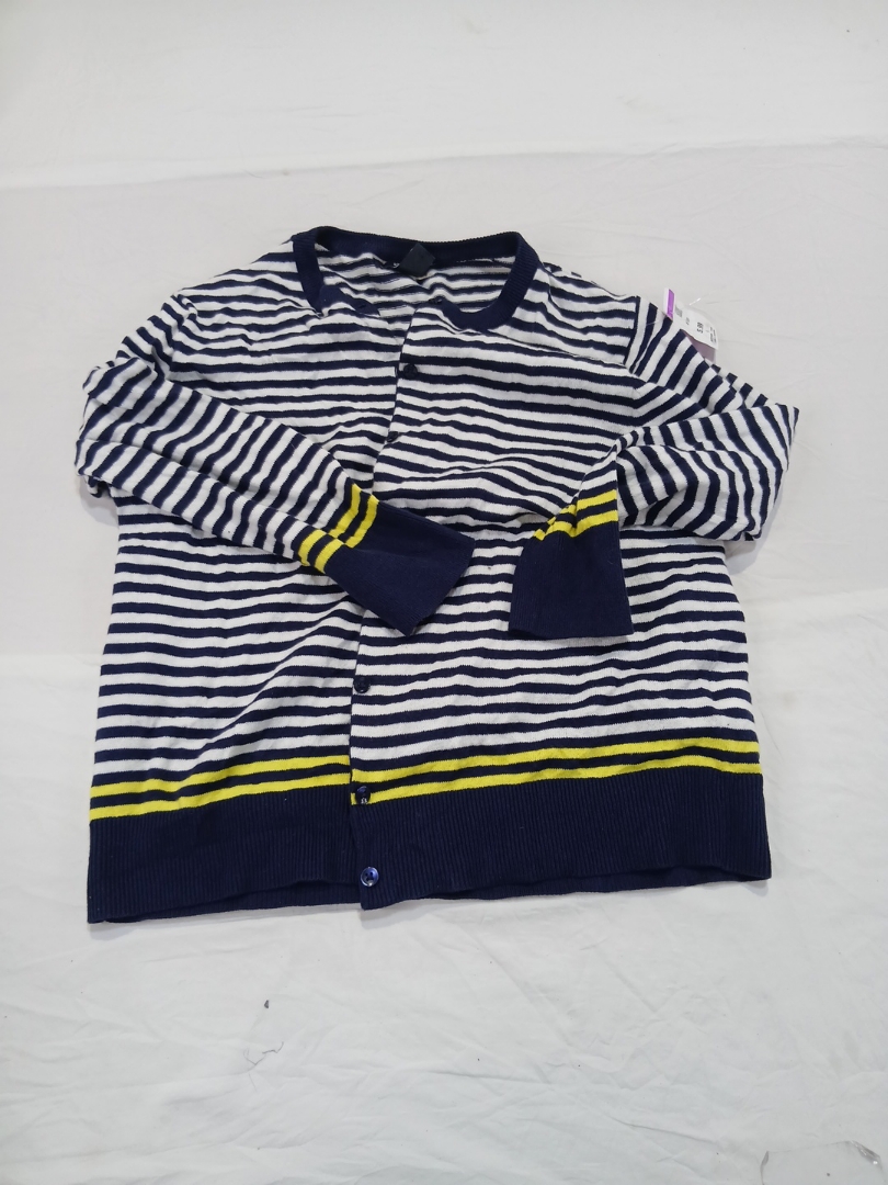 Striped Button-Down Cardigan