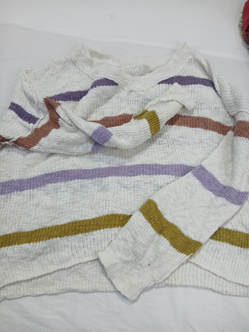 Pull en tricot rayé