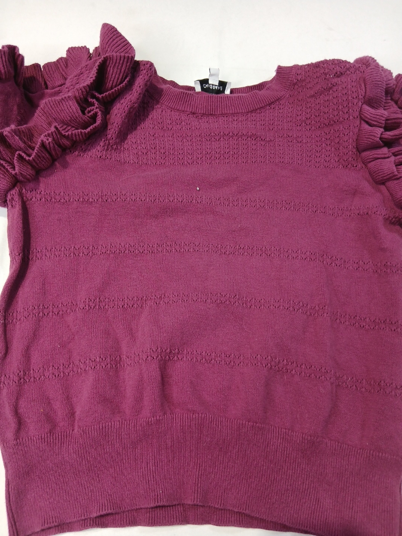 Calligraphie Ruffle Sleeve Knit Top