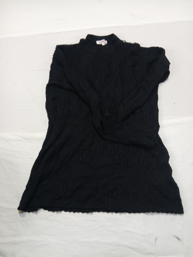 Le Grenier Black Turtleneck Knit Top
