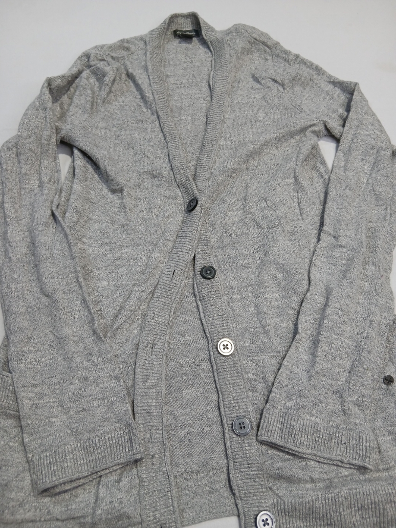 Eddie Bauer Cardigan Grigio a Maglia XS