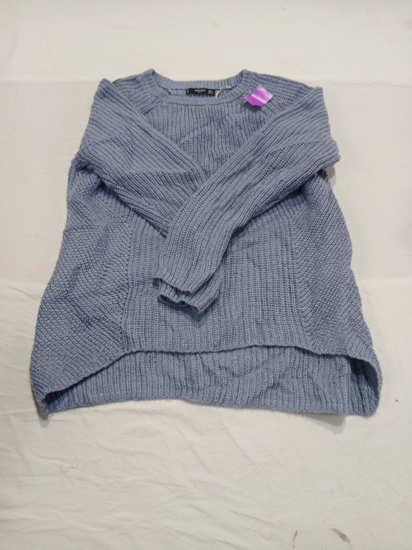 Mango Basics Blue Knit Sweater