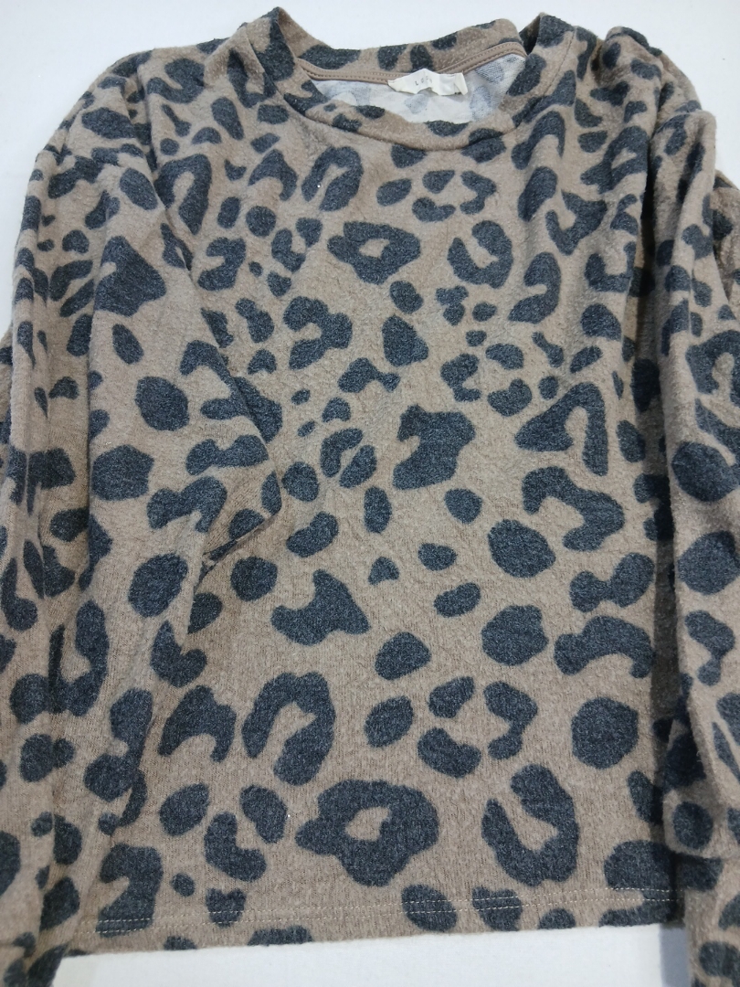 Lush Leopard Print Long Sleeve Top