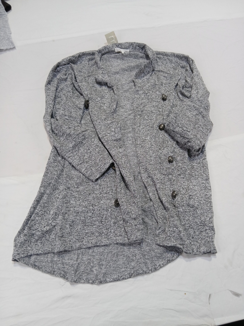 Gray Knit Cardigan