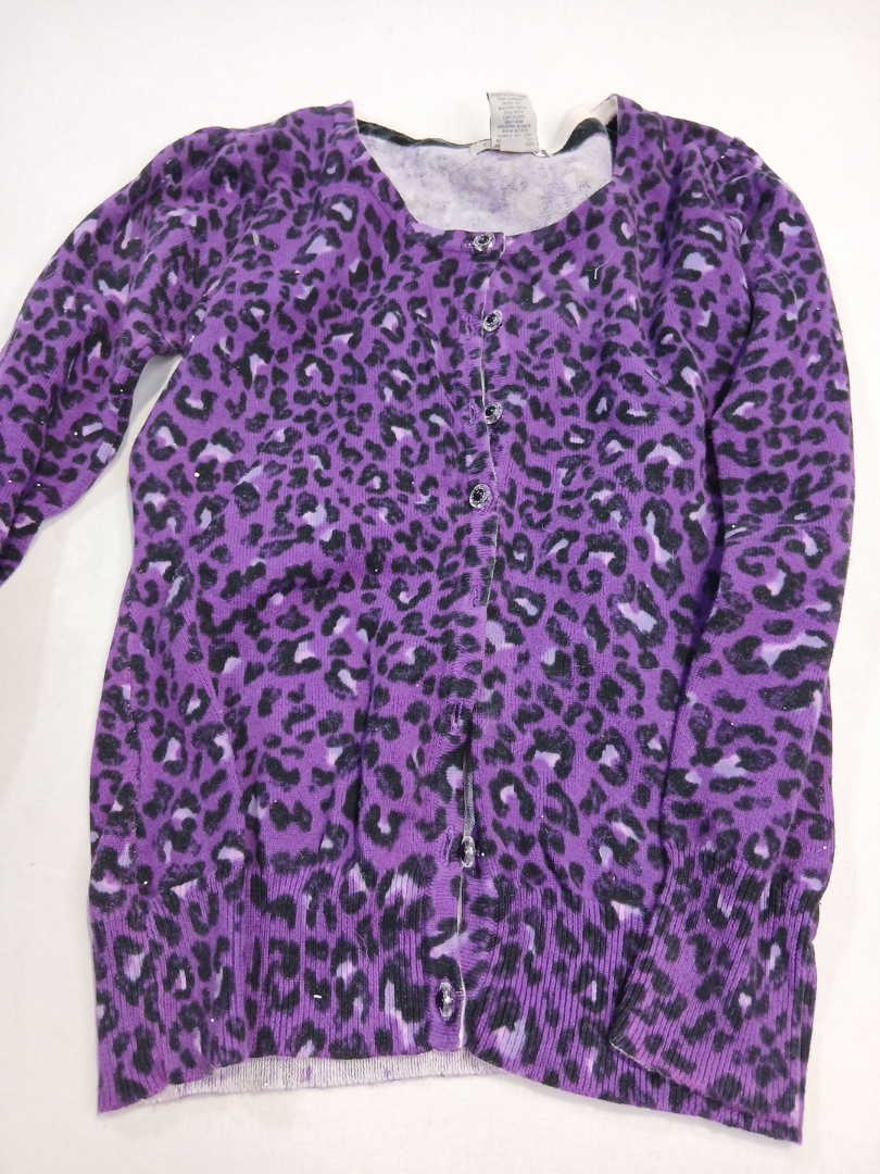 Cardigan in stampa leopardata Cherokee Purple