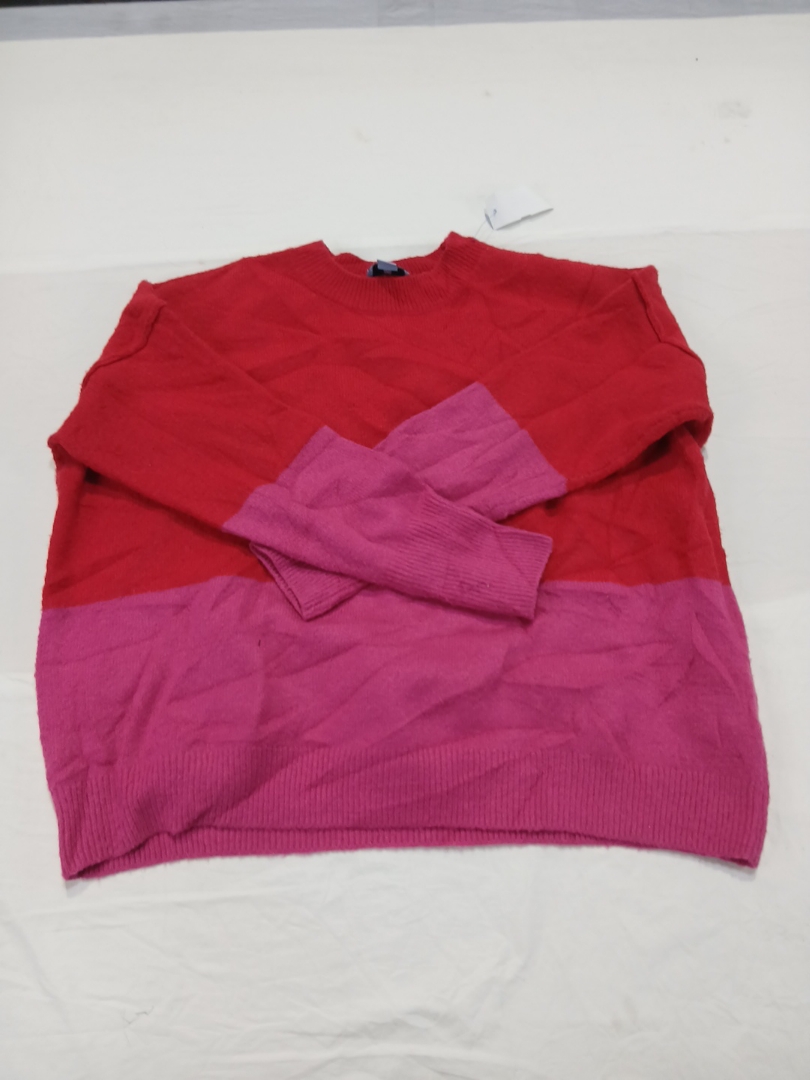 CeCe Color Block Round Neck Sweater