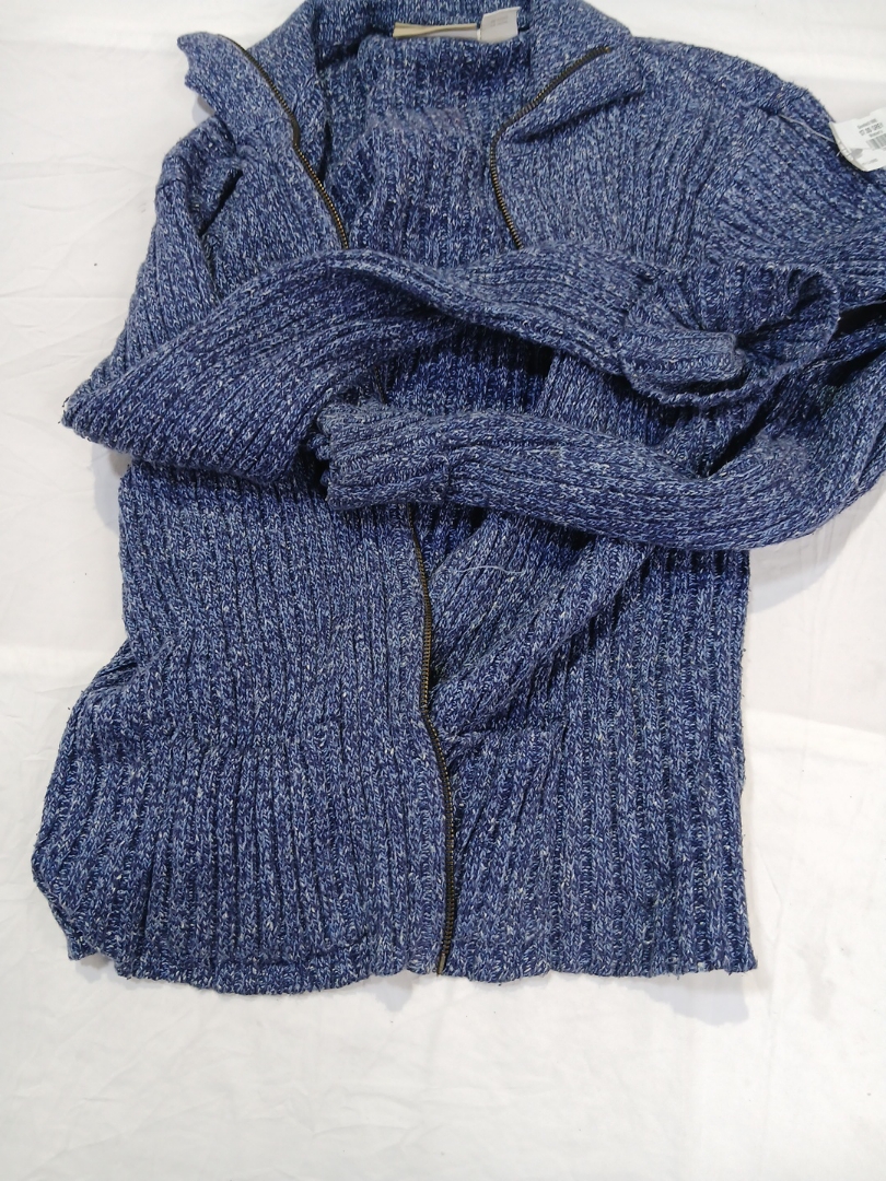 Liz Claiborne Blue Knit 1/4 Zip Sweater
