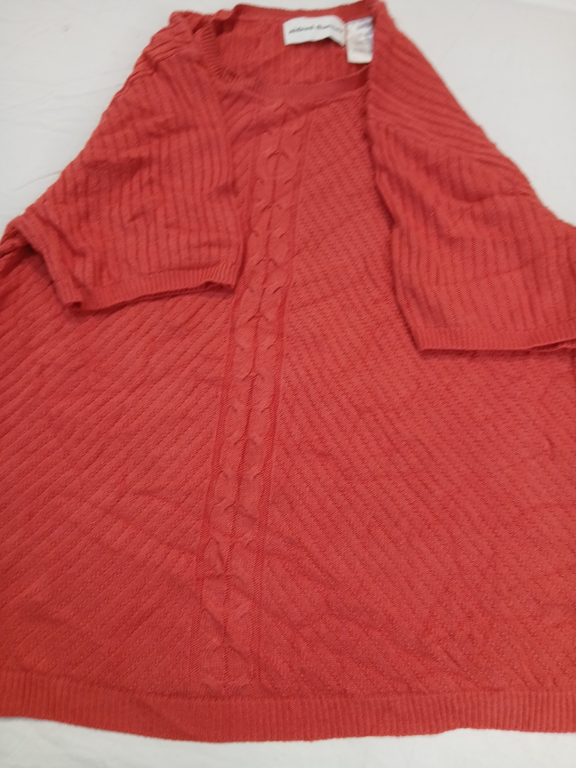 Alfred Dunner Coral Cable Knit Short Sleeve Sweate..