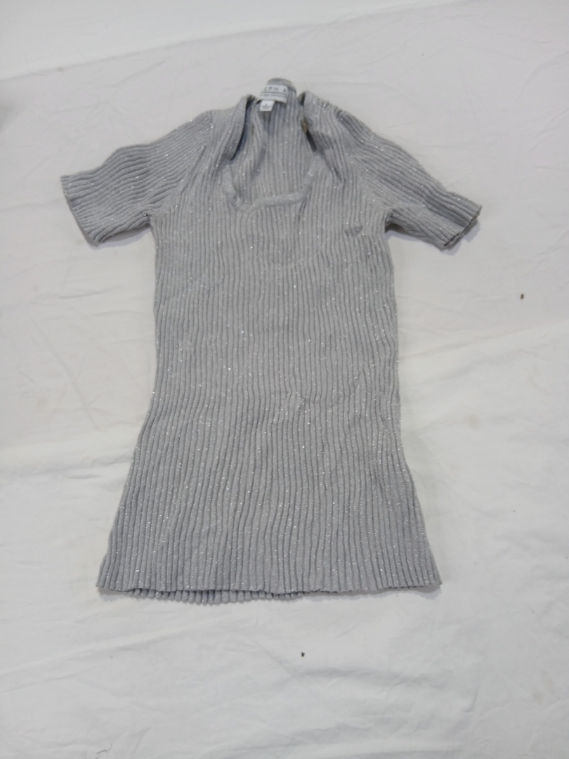 Joseph A. Silver Knit Top