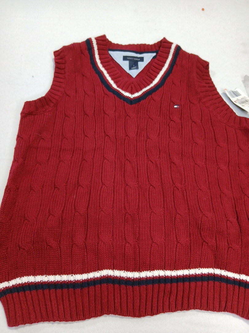 Gilet en tricot rouge Tommy Hilfiger