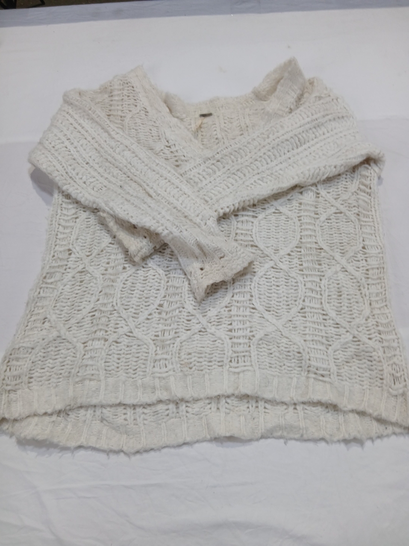 Free People Cream Knit Sweater