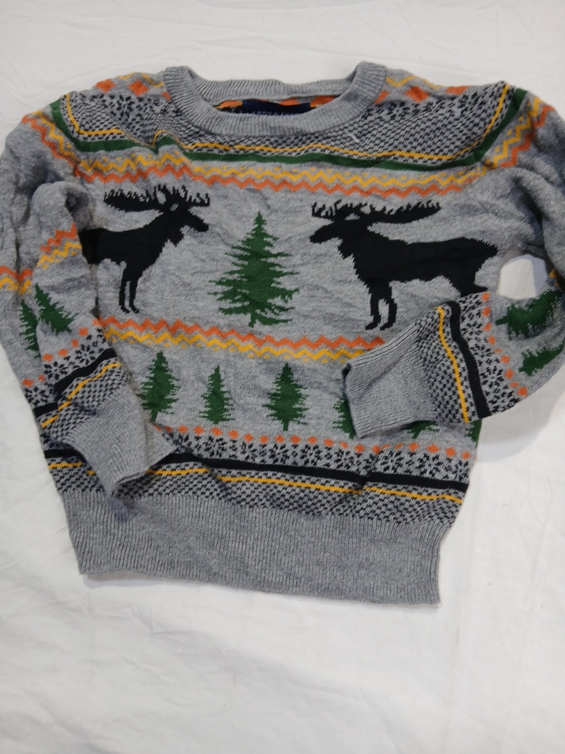 Andy & Evan Kids' Moose and Tree Print Sweater