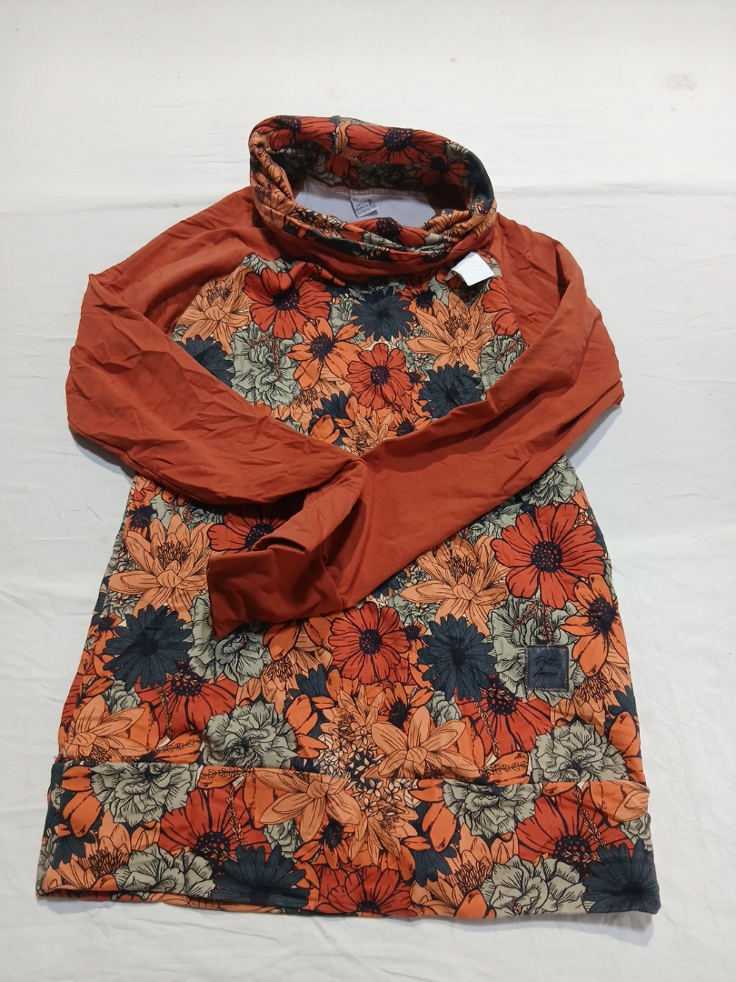 Floral Print Turtleneck Dress