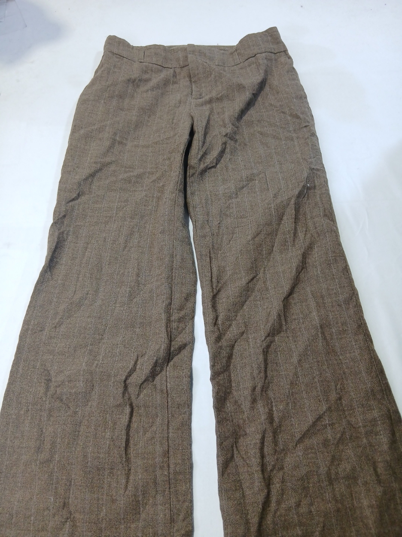 Pantalones de pierna ancha marrones de r..