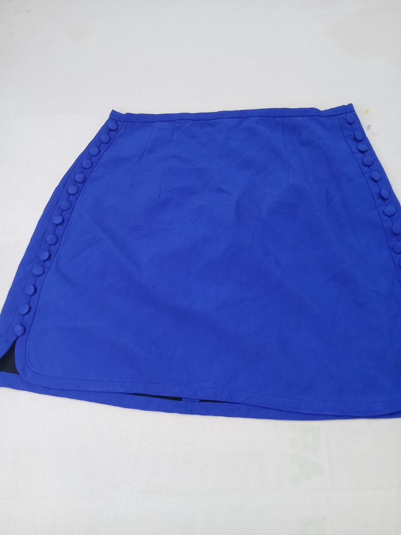 Zara Blue Mini Skirt with Button Detail