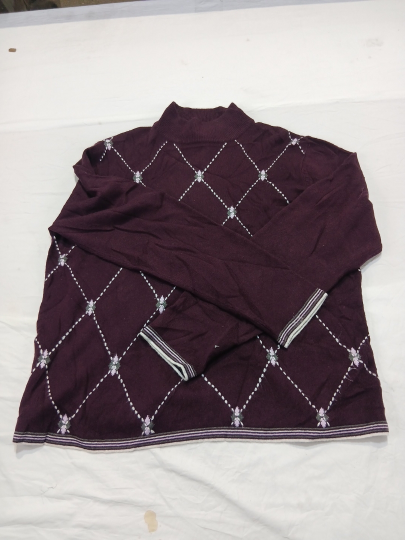 Sag Harbor Mock Neck Knit Sweater