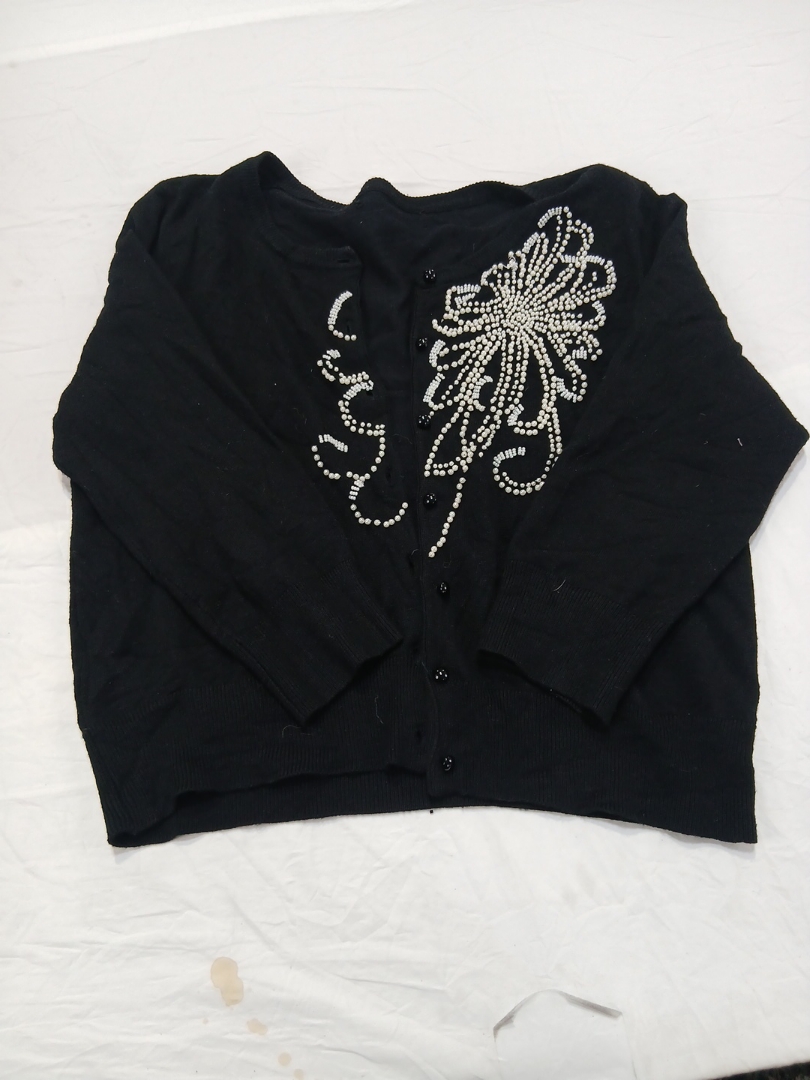 Black Beaded Cardigan