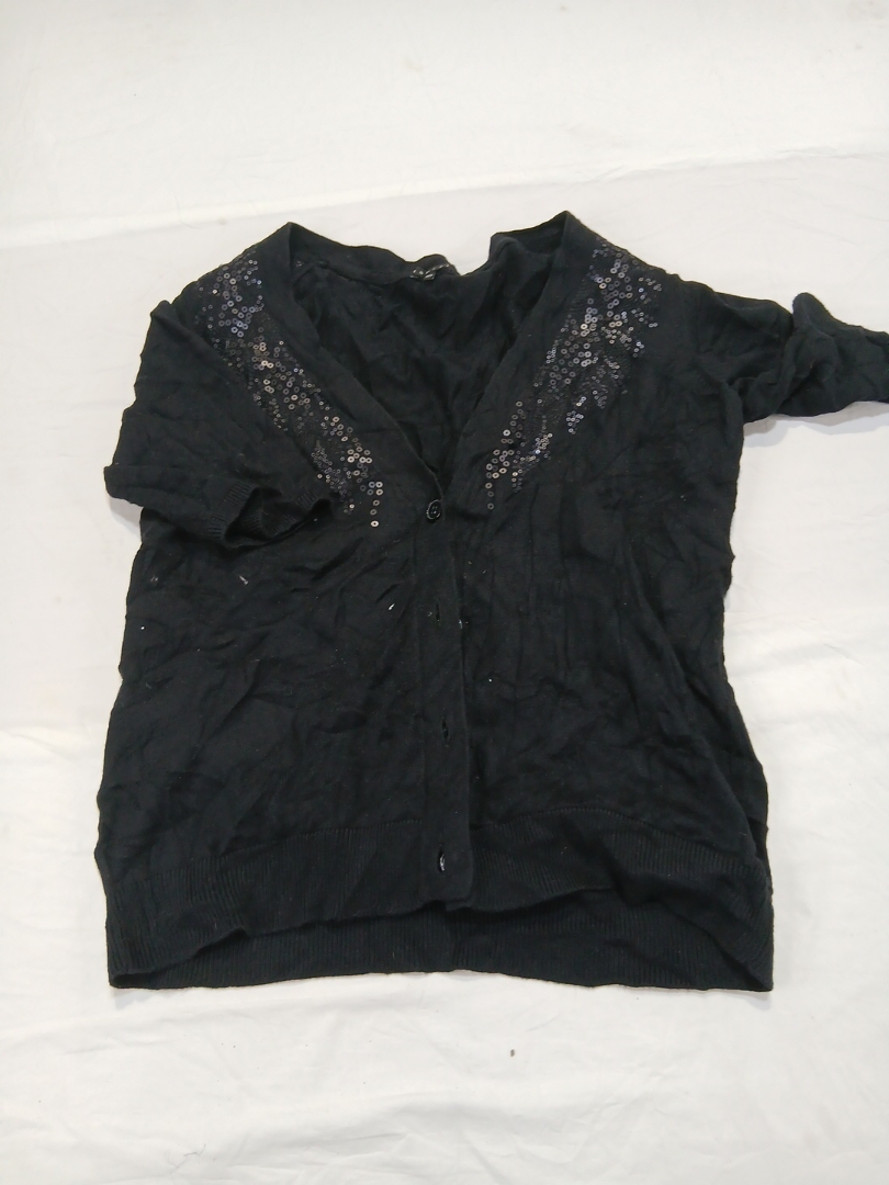 Black Knit Top with Sequins