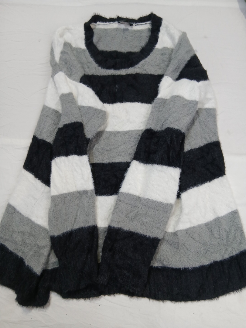 Fuzzy Striped Sweater