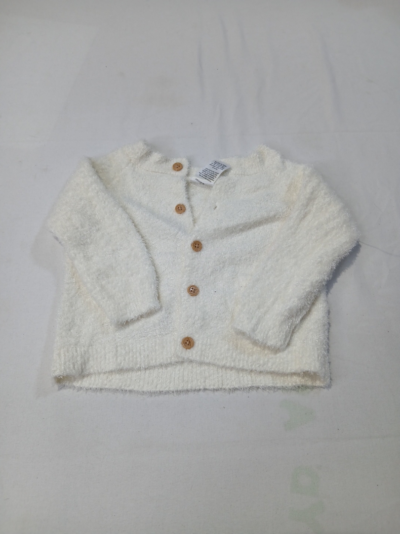 Fuzzy White Cardigan