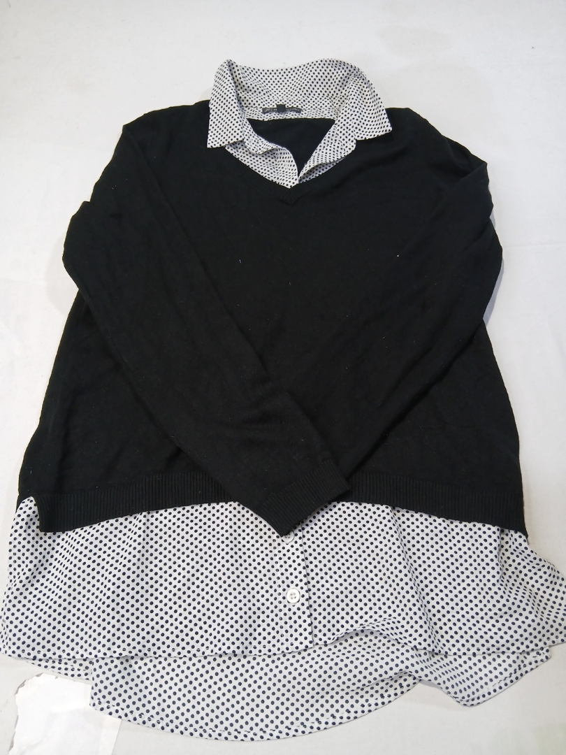 Black and White Polka Dot Top