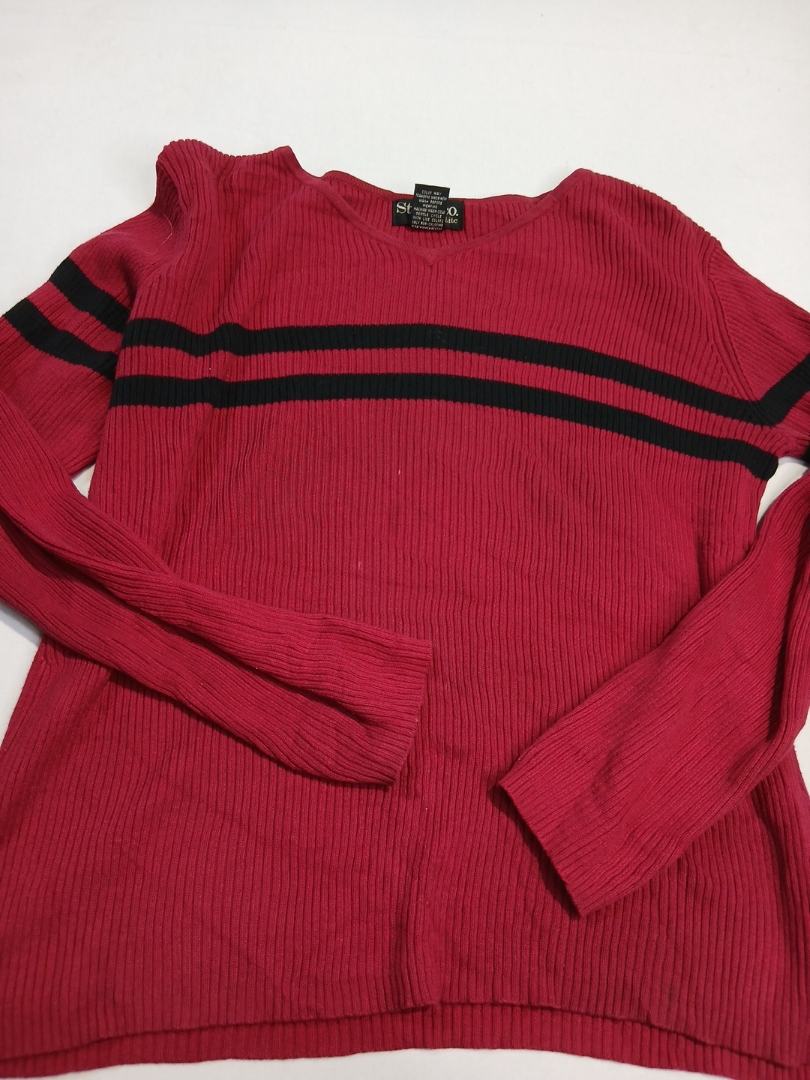 Style & Co. Petite Pull Tricot Rouge