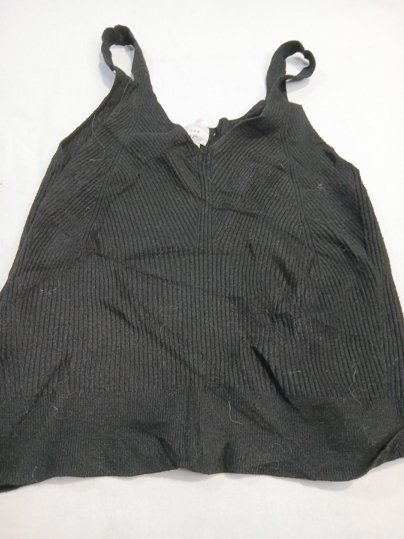 ブラックリブタンクトップ