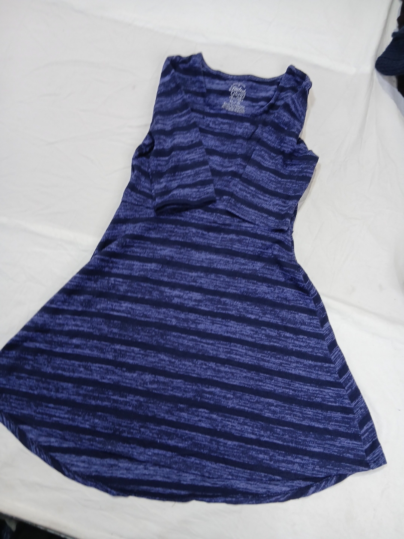 Blue Striped Sleeveless Top