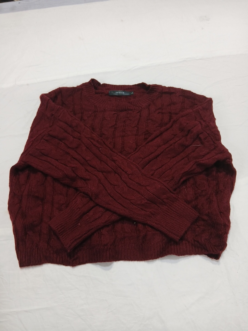 Maglione a maglia borgogna