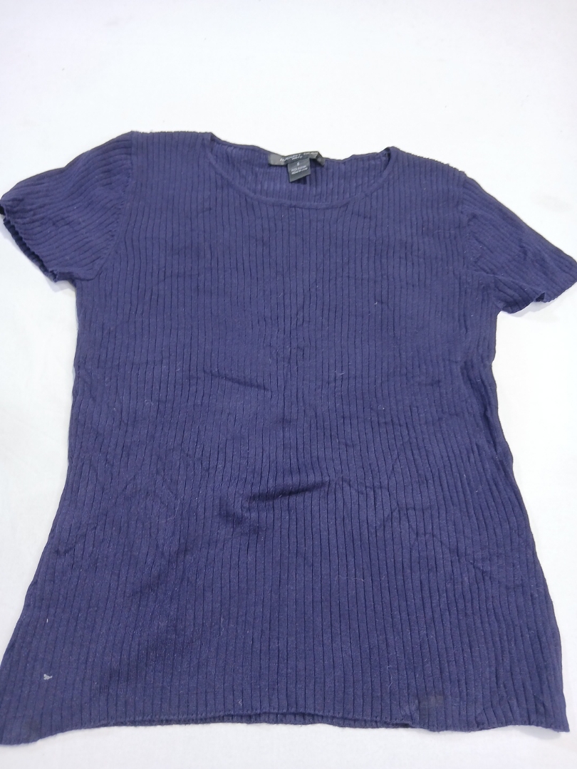 Ribbed Short-Sleeve Top