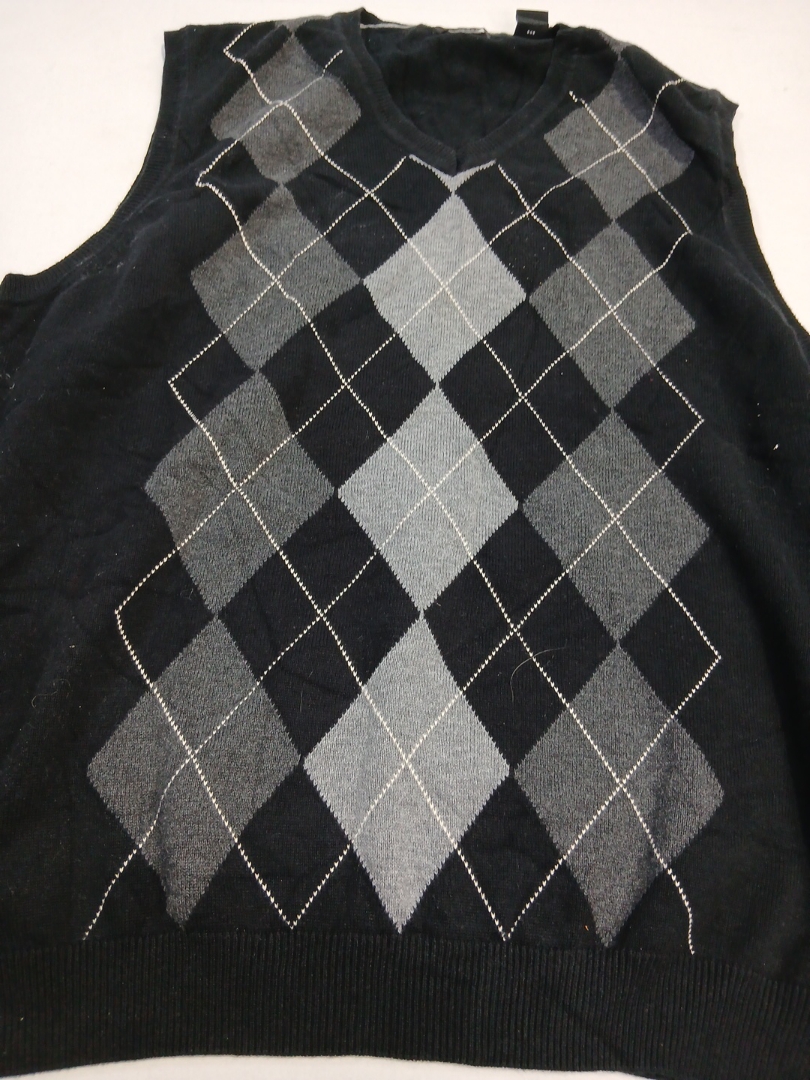 Maglione senza maniche a motivo argyle