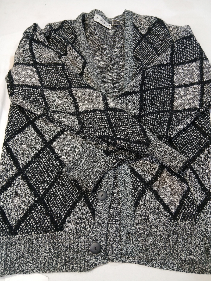 Cardigan en tricot à motif argyle