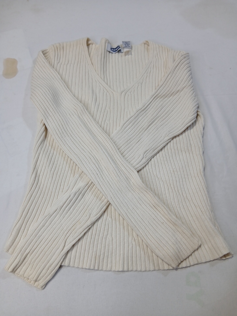 Pull en V côtelé Old Navy