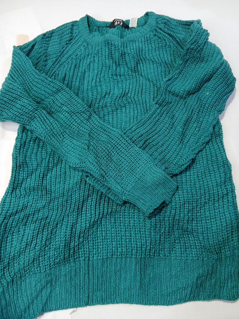 Suéter de Malha Verde Azulado