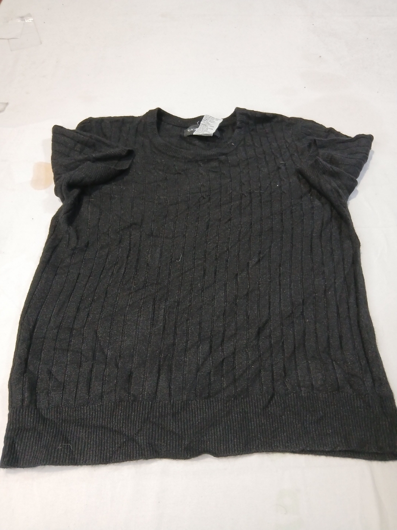 Black Short-Sleeve Sweater