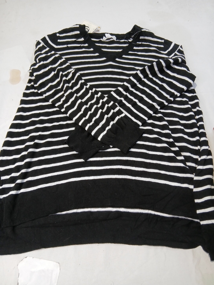 Black and White Striped Sweater