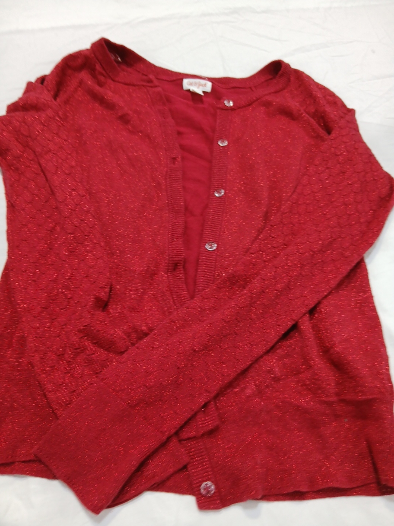 Red Knit Cardigan