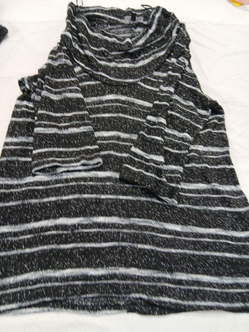 Black and White Striped Top