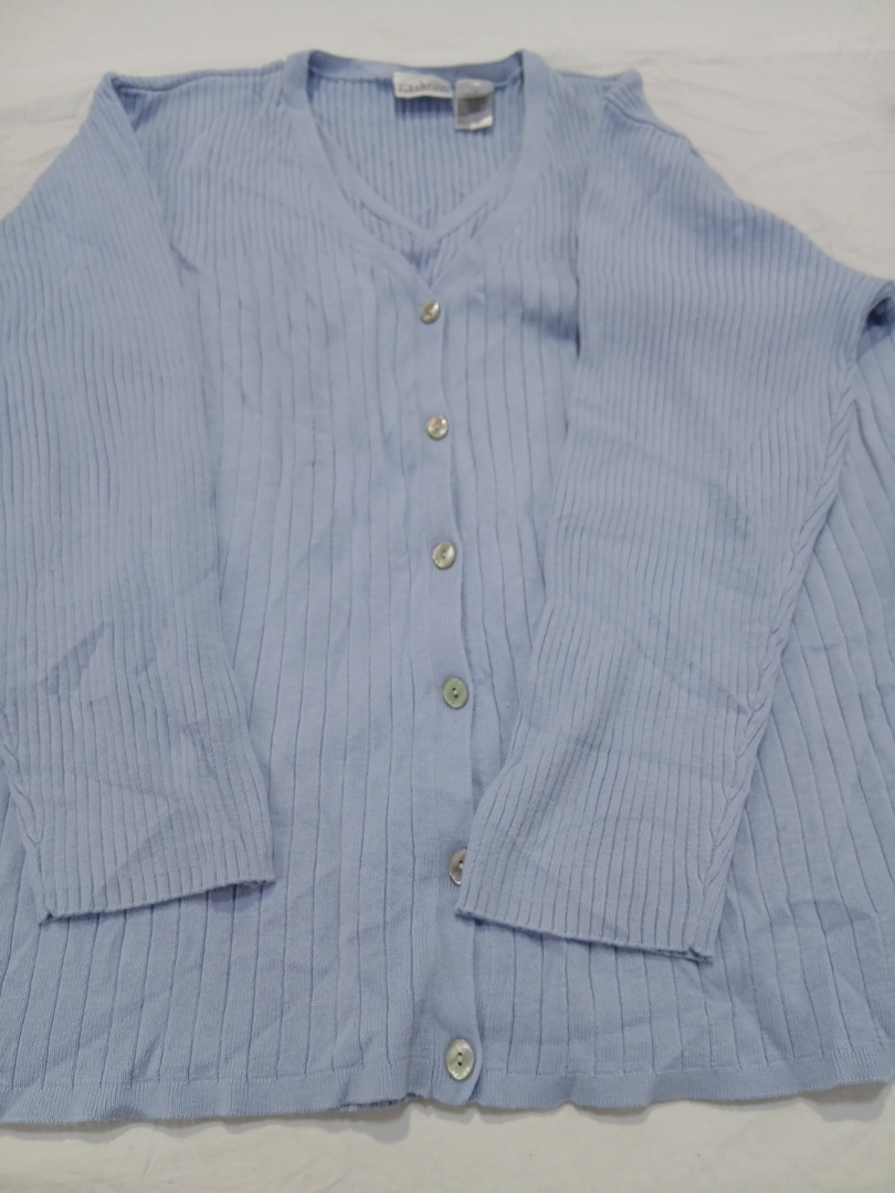 Light Blue Ribbed Cardigan