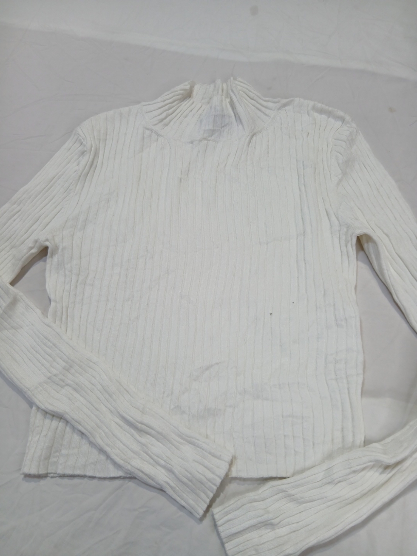 Suéter de Gola Alta Canelado