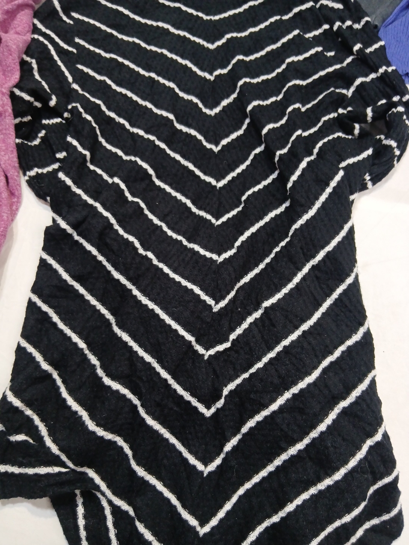 Black and White Striped Top
