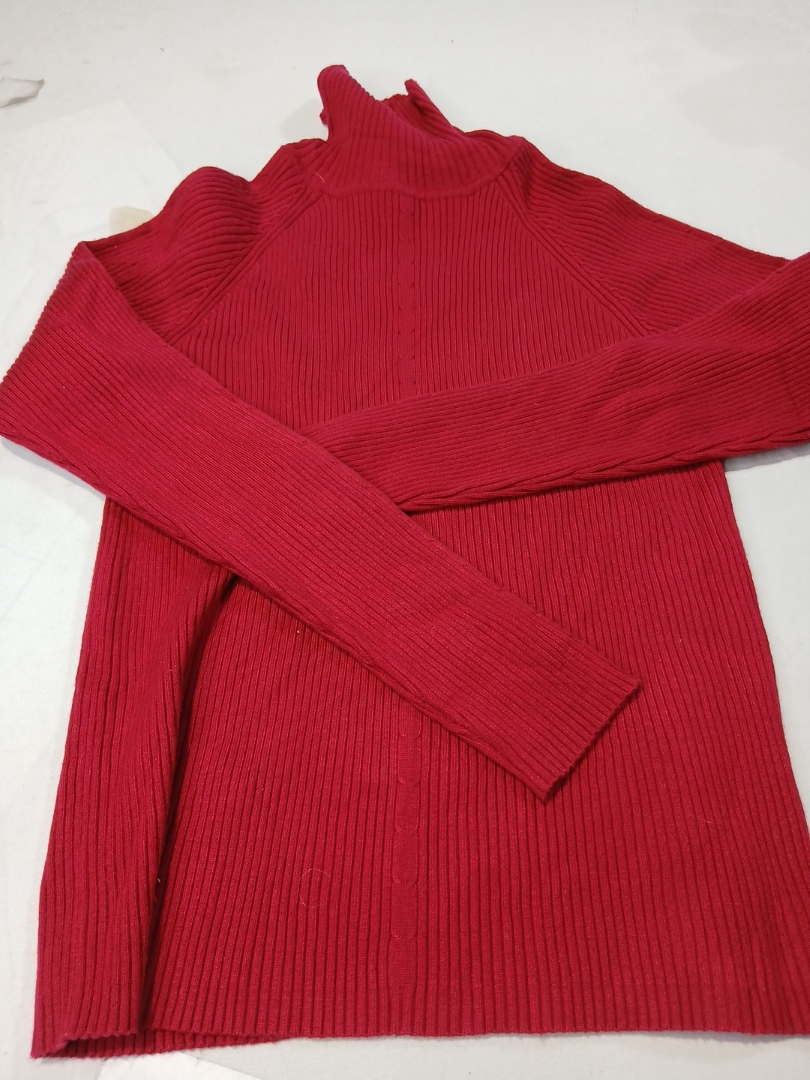 Pull à col roulé côtelé