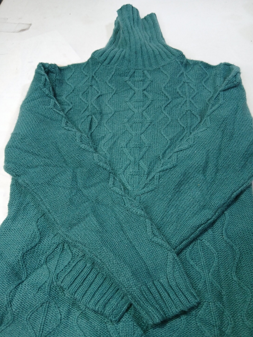 Suéter Tricotado Verde Azul