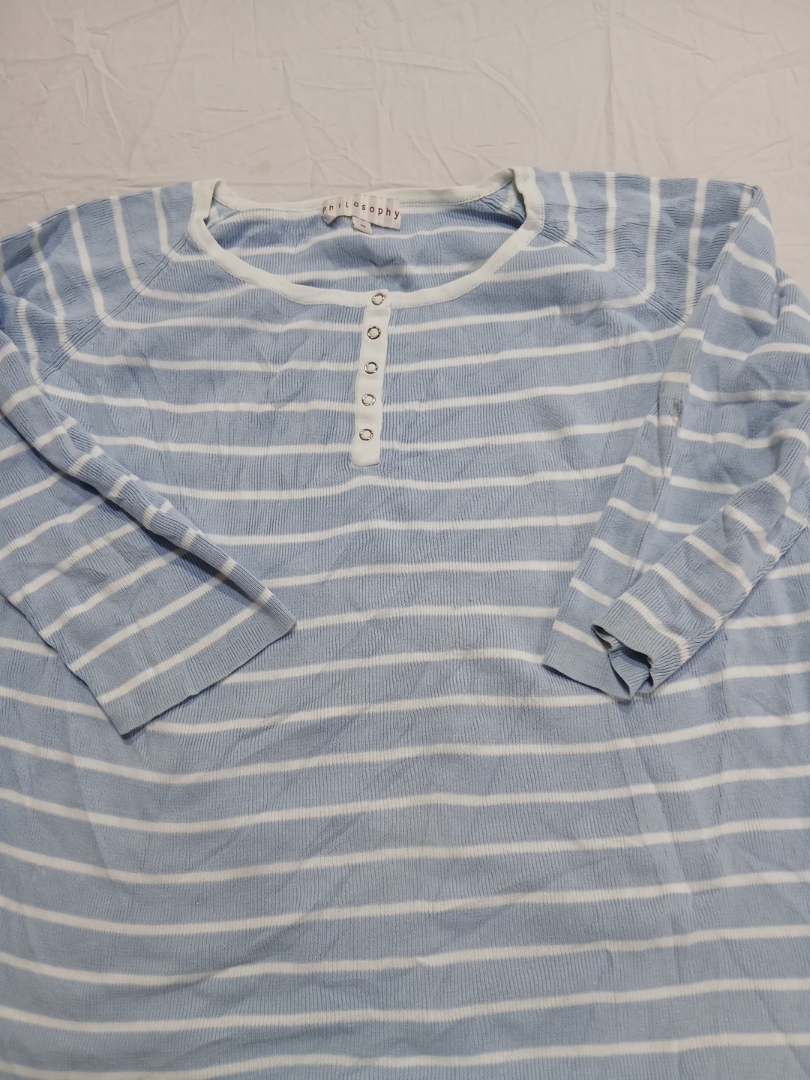 フィロソフィー ブルーストライプ トップ