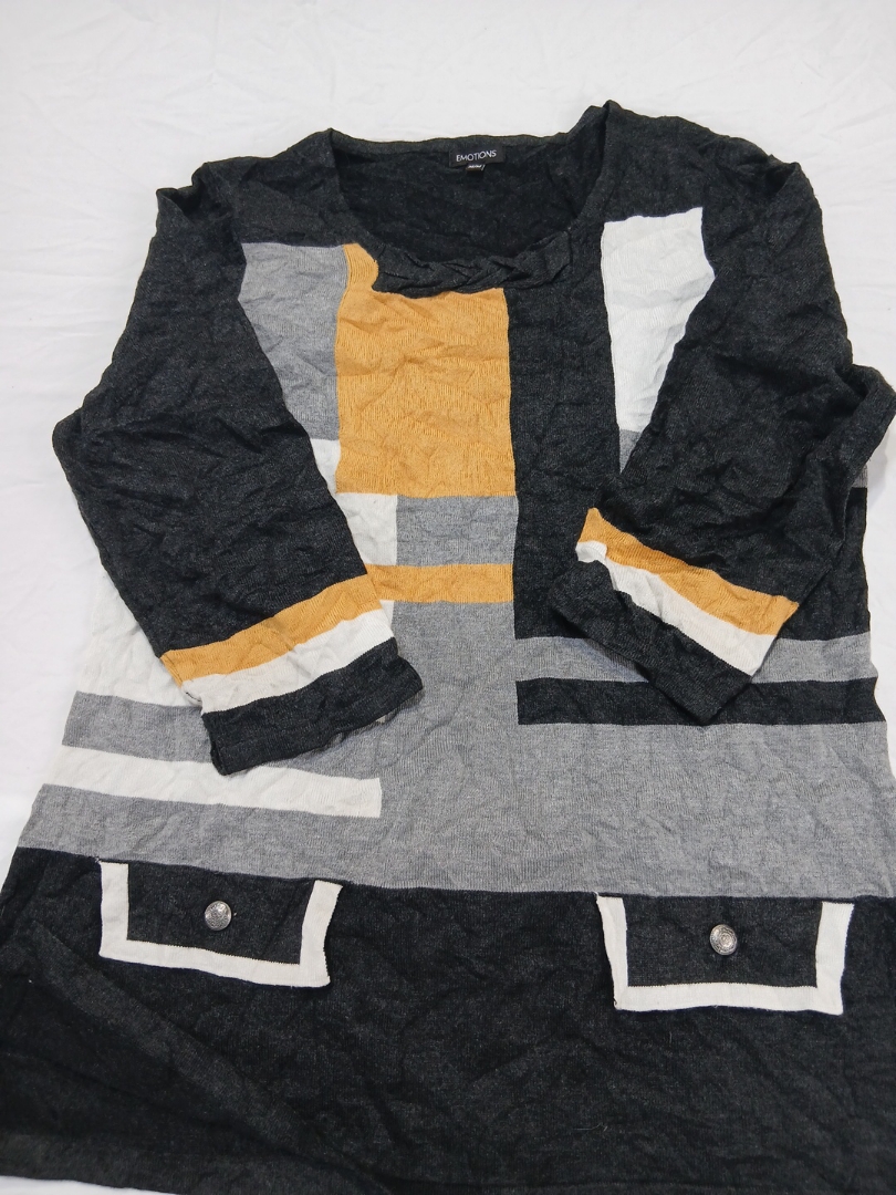 マルチカラー パッチワーク セーター