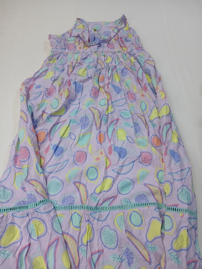Lilac Fruit Pattern Dress