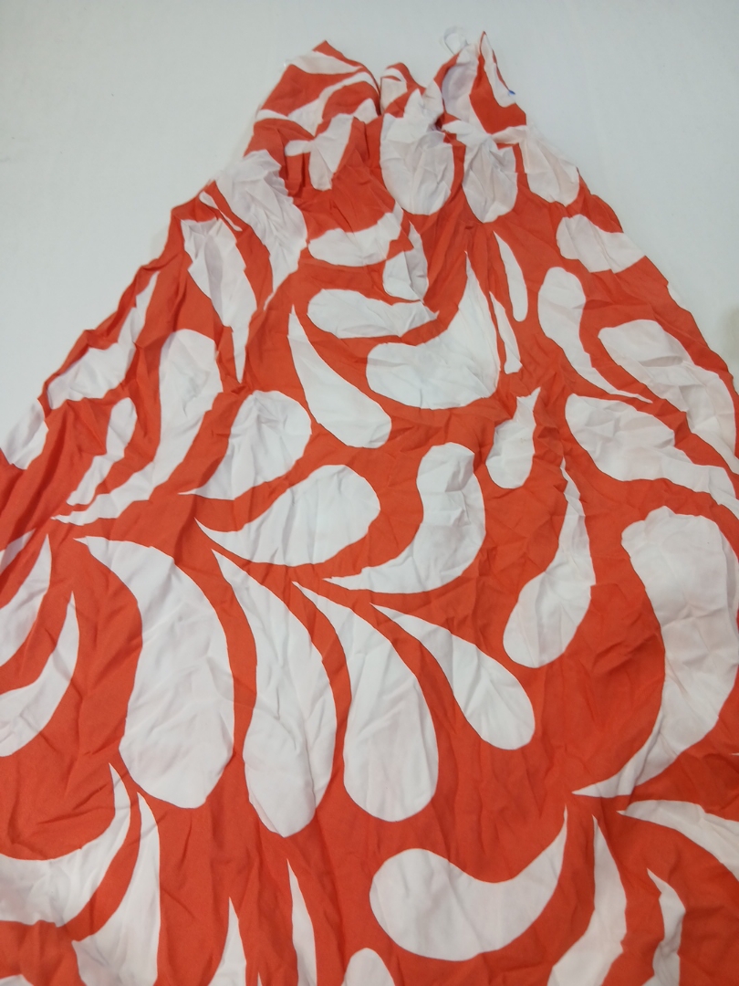 Orange and White Floral Dress