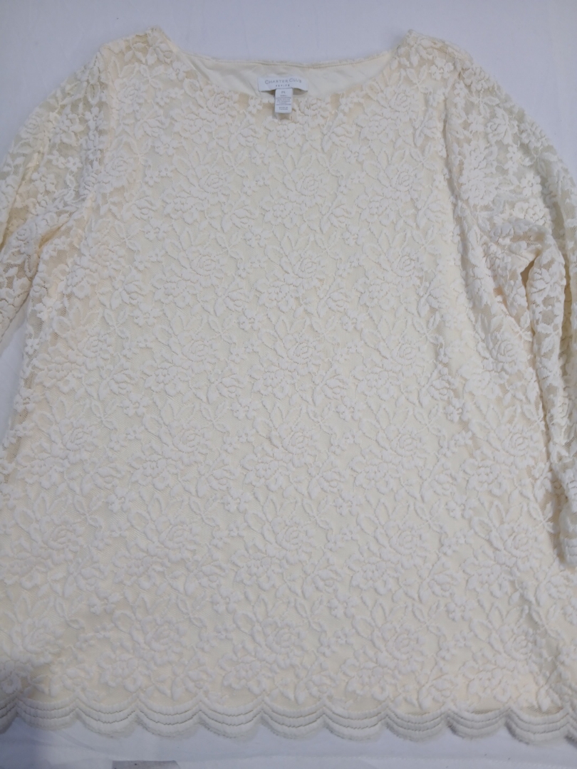 Blusa in pizzo crema