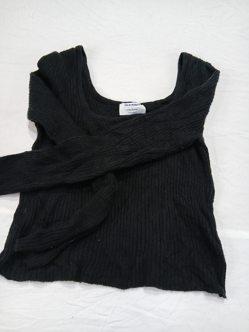 Top in maglia a coste