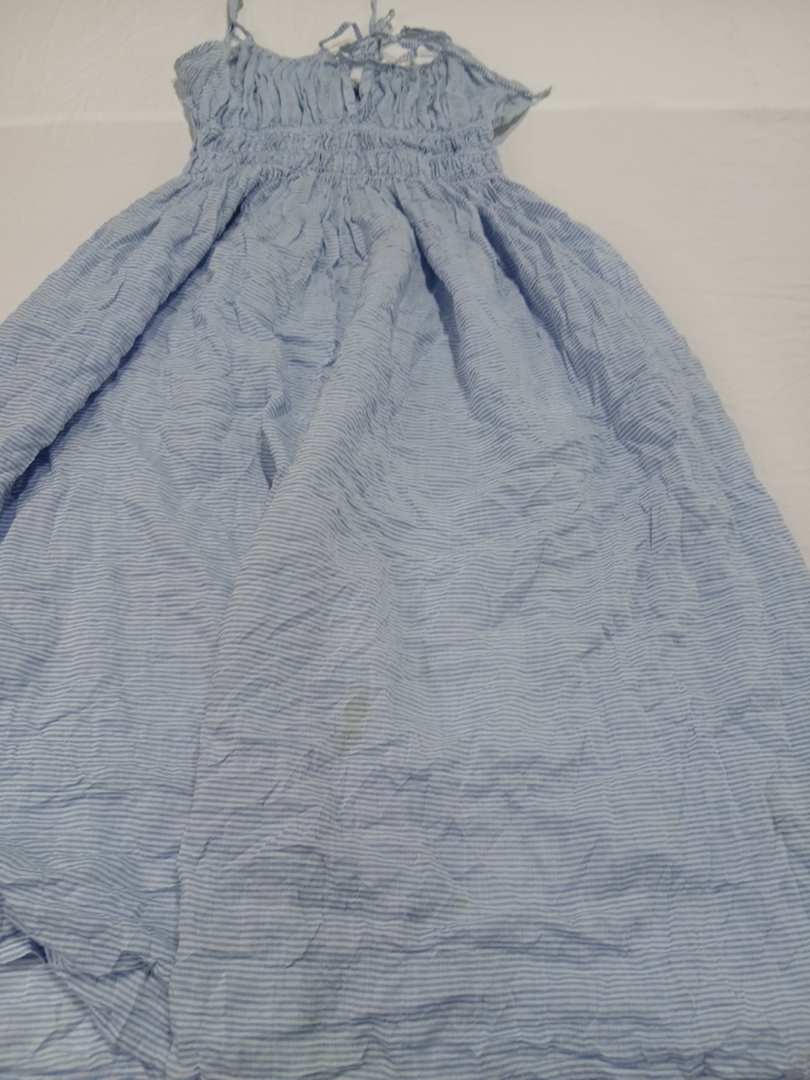 Vestido de verão smock listrado azul